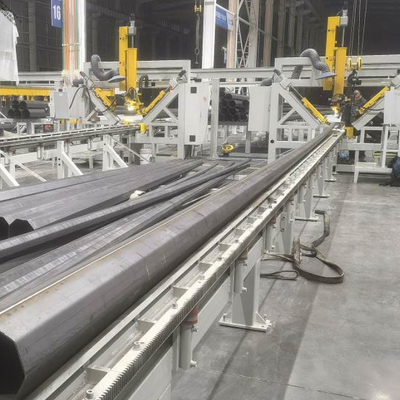 Soudage d'arrêt de poteau CNC MIG à impulsion de 12 m | Machine de soudage de poteaux d'éclairage public