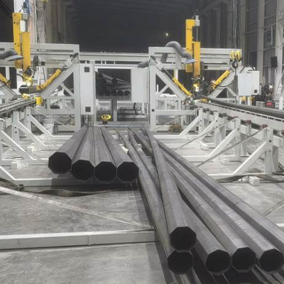 Soudage d'arrêt de poteau CNC MIG à impulsion de 12 m | Machine de soudage de poteaux d'éclairage public